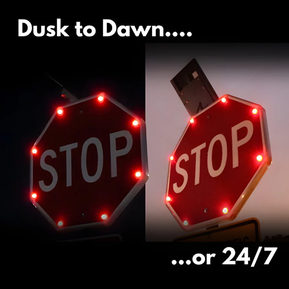 Stop-Lite R1-1 Solar Stop Sign - Image 4