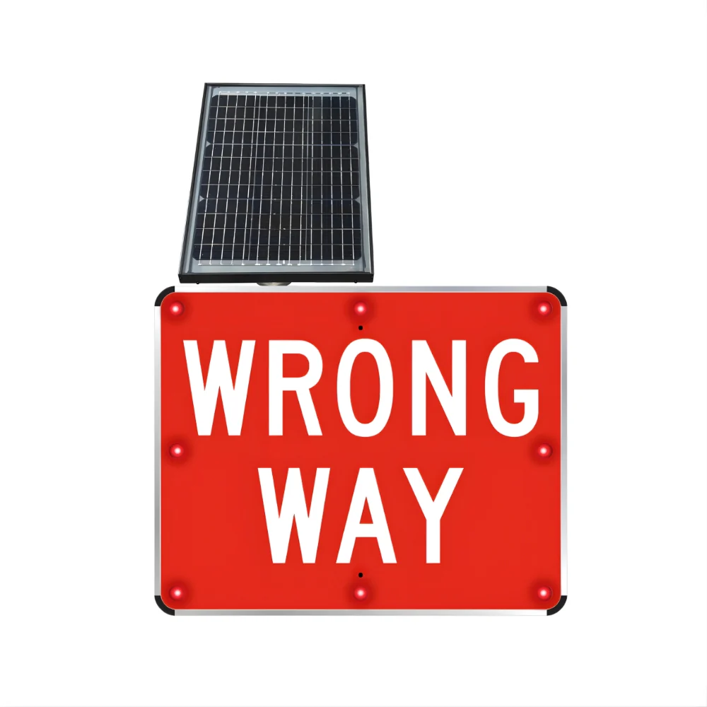 Stop-Lite R5-1a Solar LED Wrong Way Sign