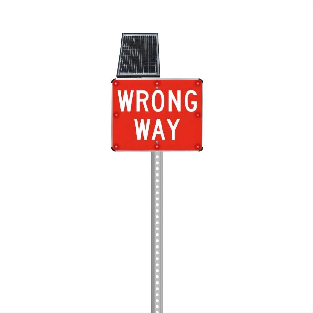 Stop-Lite R5-1a Solar LED Wrong Way Sign - Image 2