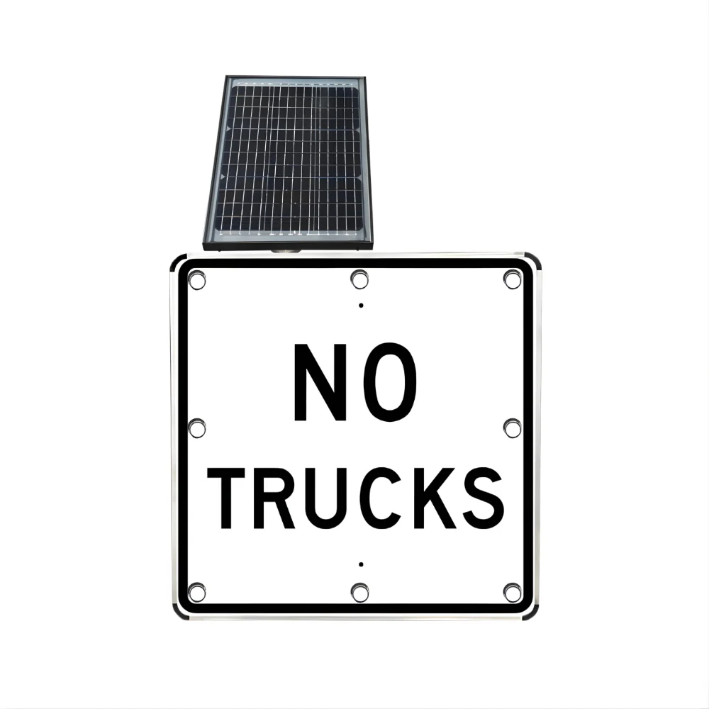 Stop-Lite R5-2a Solar LED No Trucks Sign