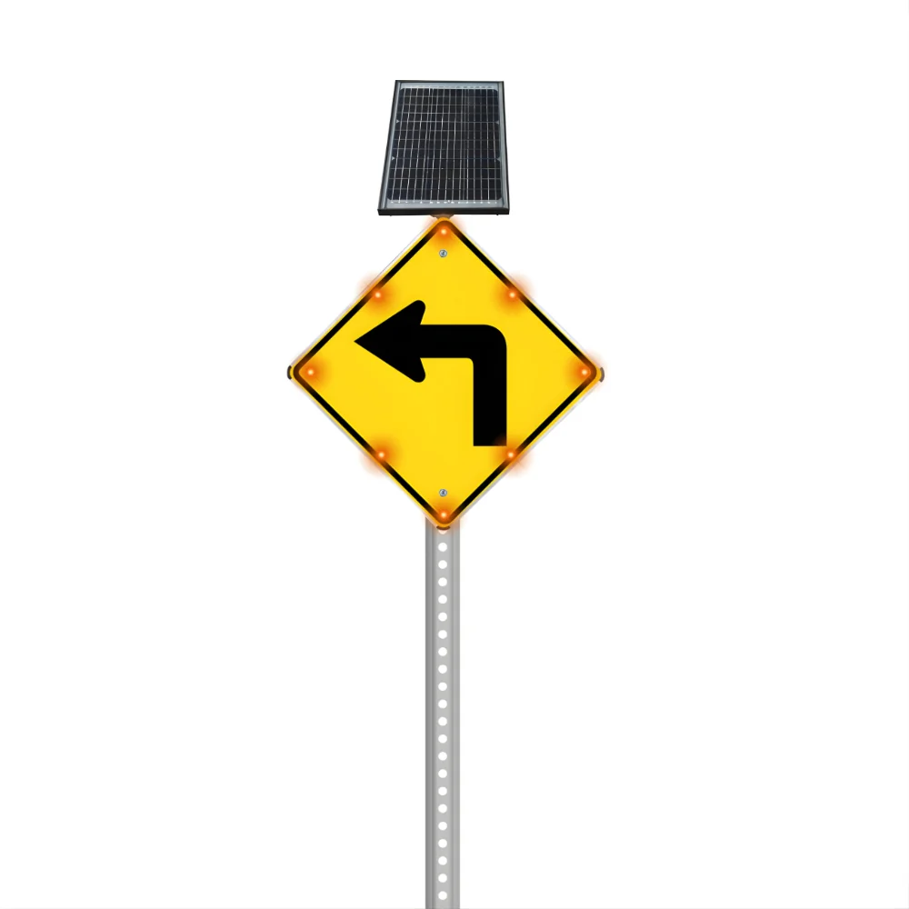 Stop-Lite W1-1L Solar LED Left Turn Sign - Image 2