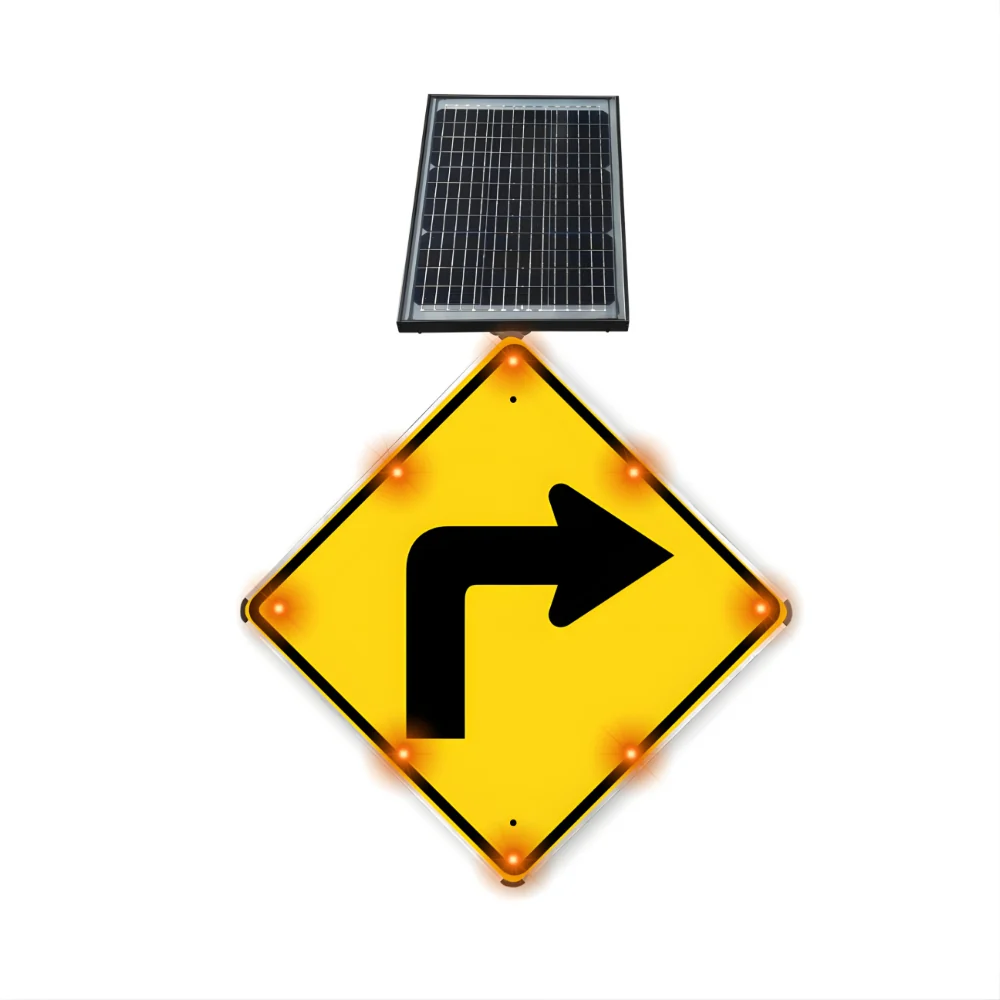 Stop-Lite W1-1R Solar LED Right Turn Sign