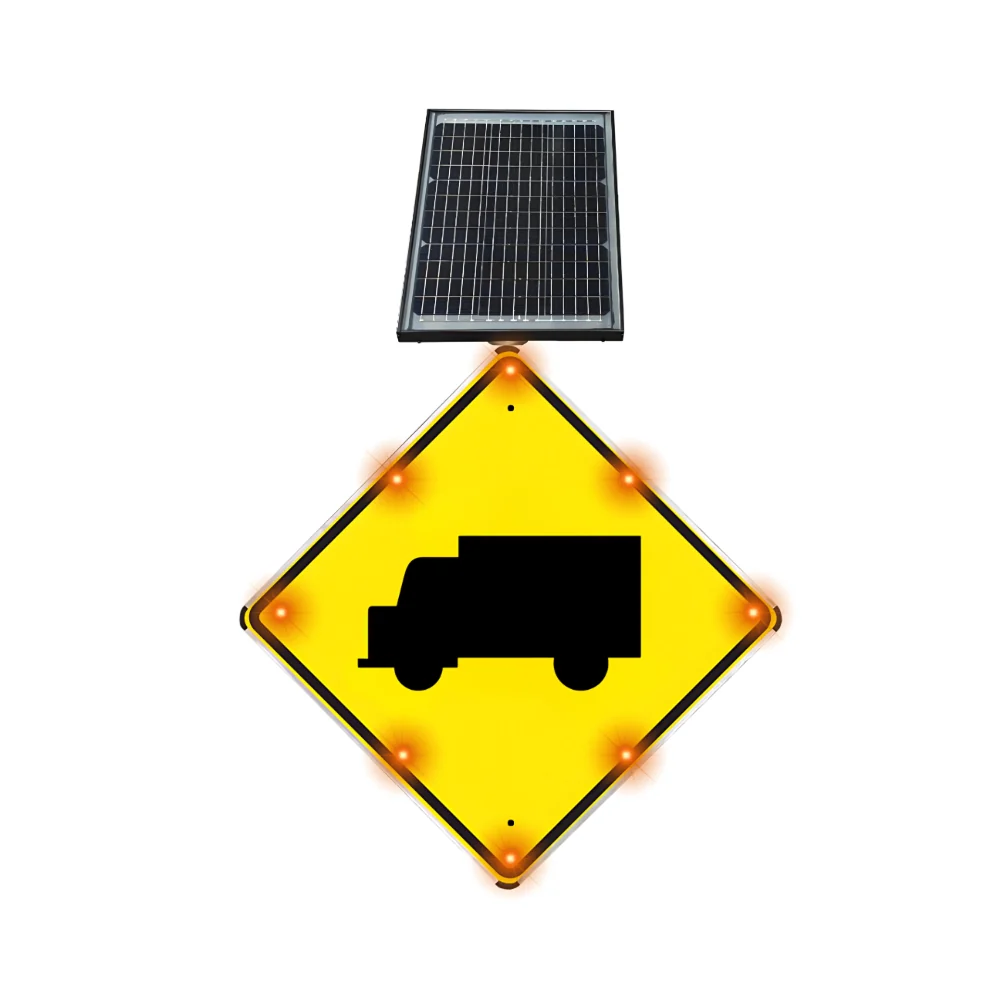 Stop-Lite W11-10 Solar LED Truck Crossing Sign