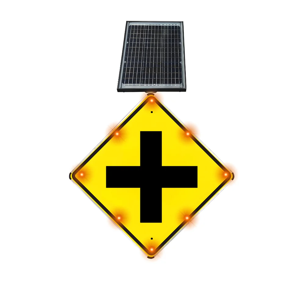 Stop-Lite W2-1 Solar LED Cross Road Intersection Sign