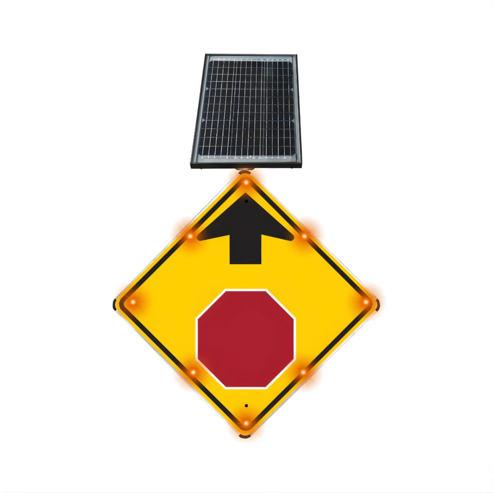 Stop-Lite W3-1 Solar LED Stop Ahead Symbol Sign