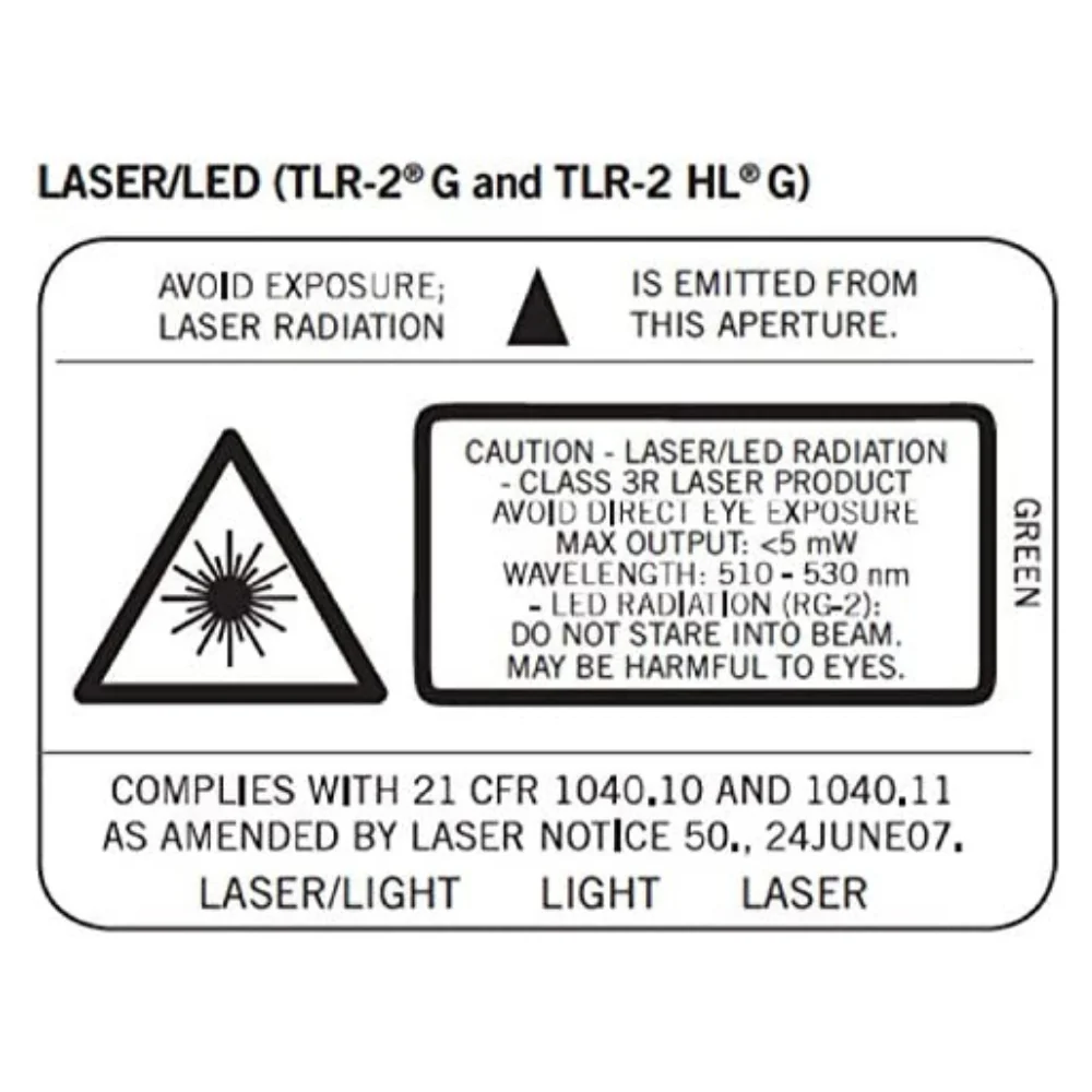 Streamlight TLR-2® HL G Rail Mounted Tactical Light with Green Aiming Laser (Black) | KLL-69265 - Image 6
