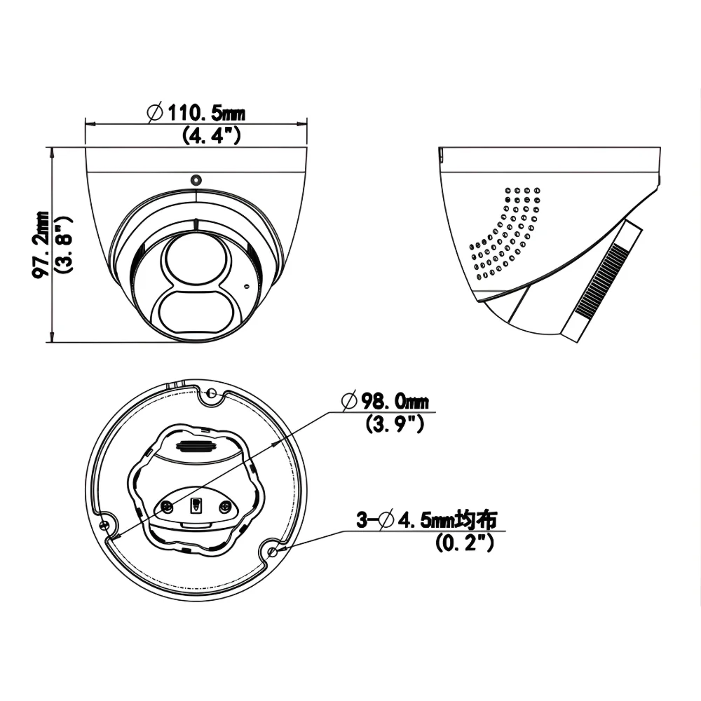 UNV IPC3614SR-ADF28KMC-DL-H 4MP Dual Light WDR Eyeball Network Camera (2.8mm Focal) - Image 4