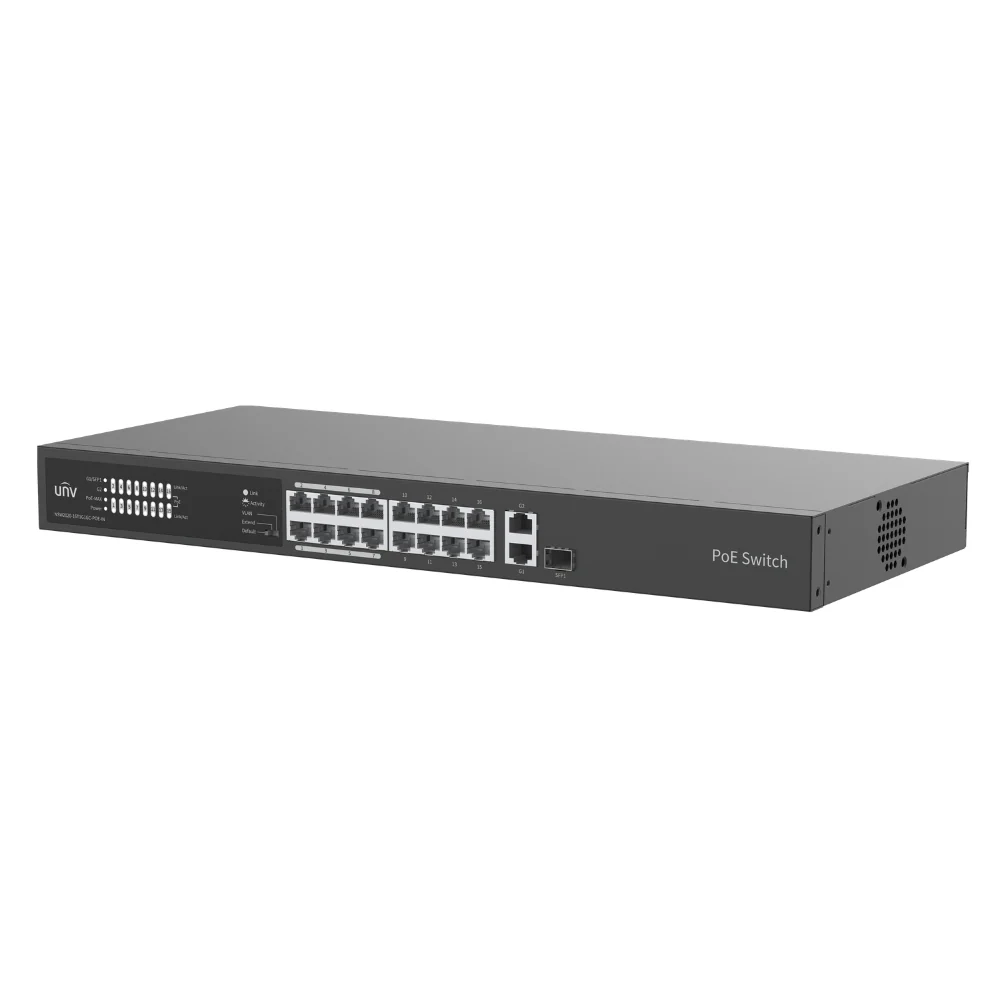 UNV NSW2020-16T1GT1GC-POE-IN 16-Port 225W Unmanaged Ethernet PoE Switch