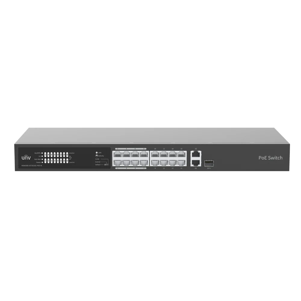 UNV NSW2020-16T1GT1GC-POE-IN 16-Port 225W Unmanaged Ethernet PoE Switch - Image 2