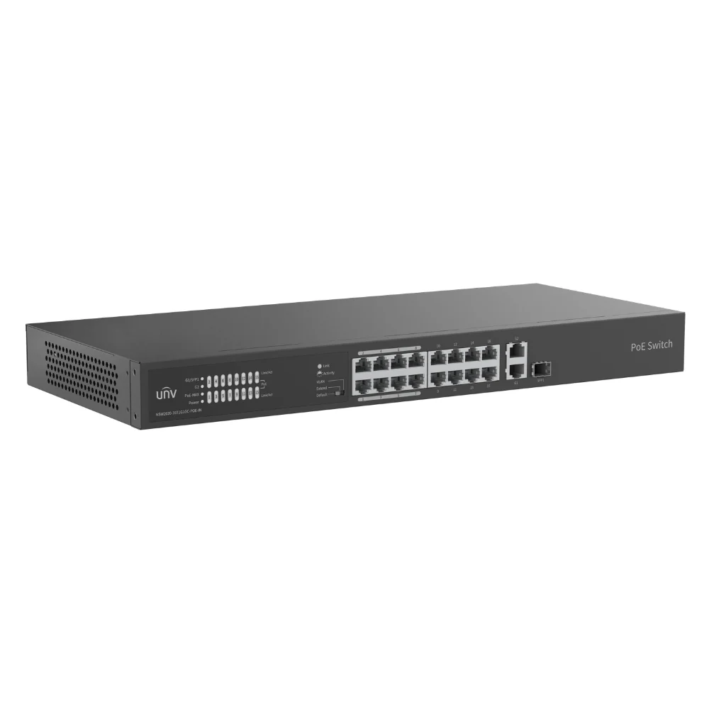 UNV NSW2020-16T1GT1GC-POE-IN 16-Port 225W Unmanaged Ethernet PoE Switch - Image 3