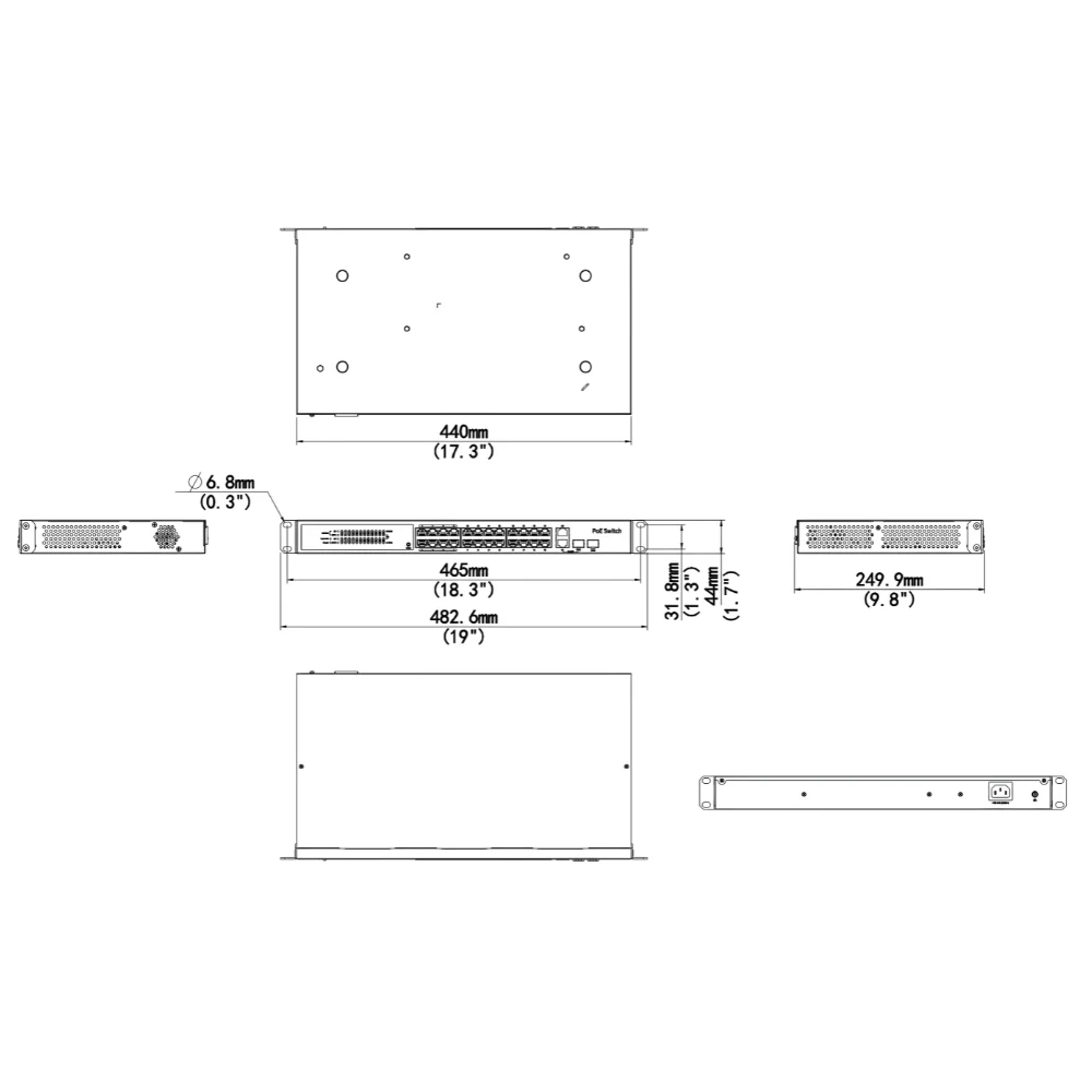 UNV NSW3000-25GT1GP1GC-POE-IN 24-Port 370W Gigabit Cloud Management PoE Switch - Image 4