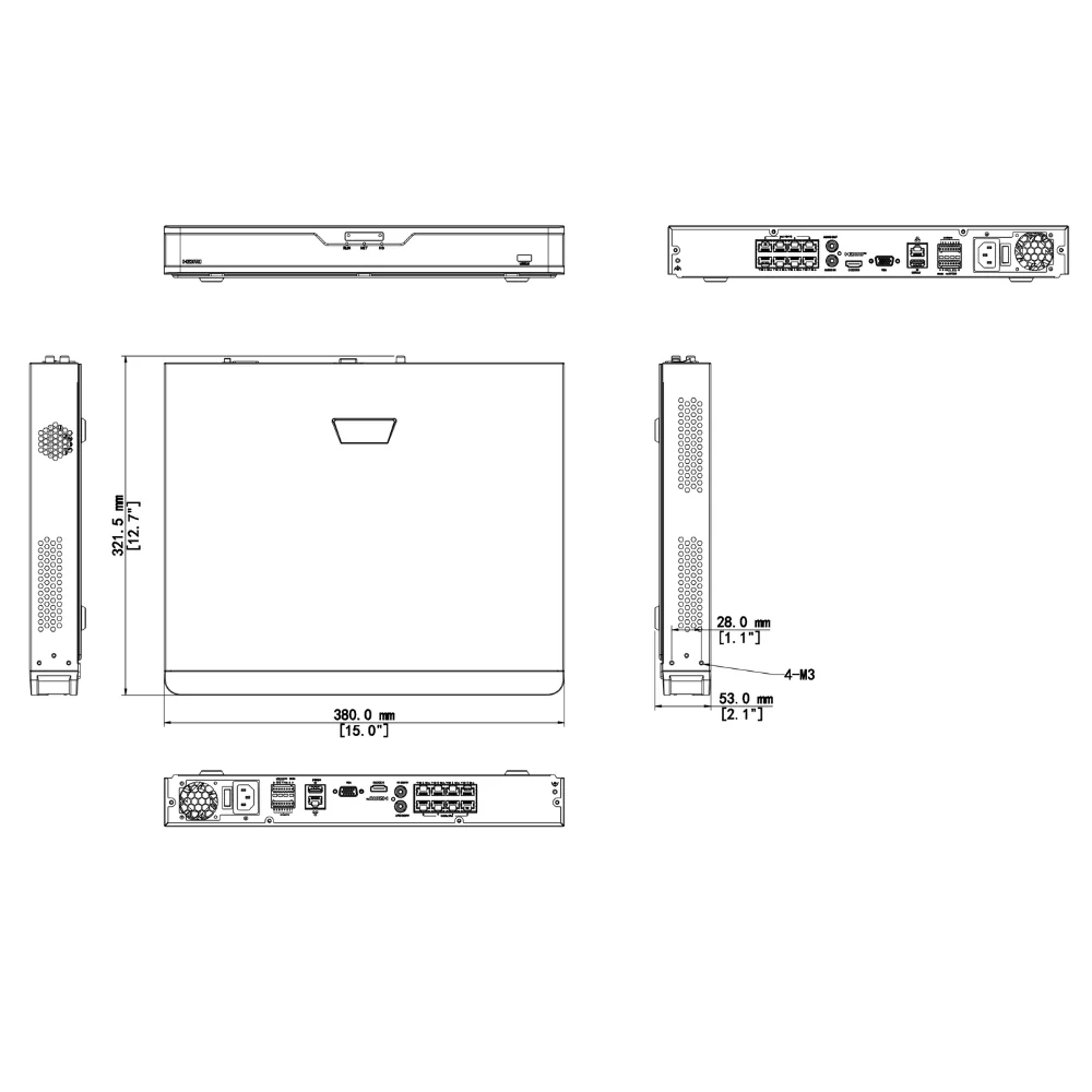 UNV NVR302-08B-P8-IQ 2 HDDs 8CH Network Video Recorder - Image 4
