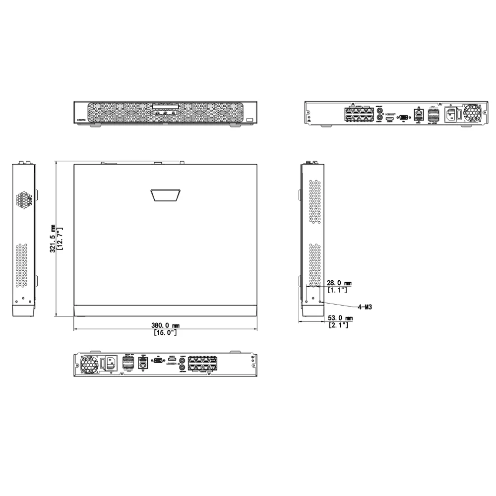 UNV NVR502-16B-P16-IQ 2 HDDs 8CH 8 PoE Network Video Recorder - Image 4