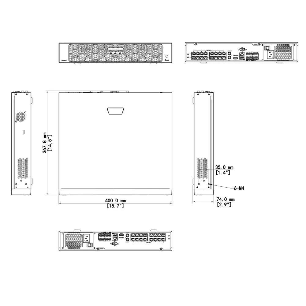 UNV NVR504-32B-P16-IQ 4 HDDs 32CH Network Video Recorder - Image 4