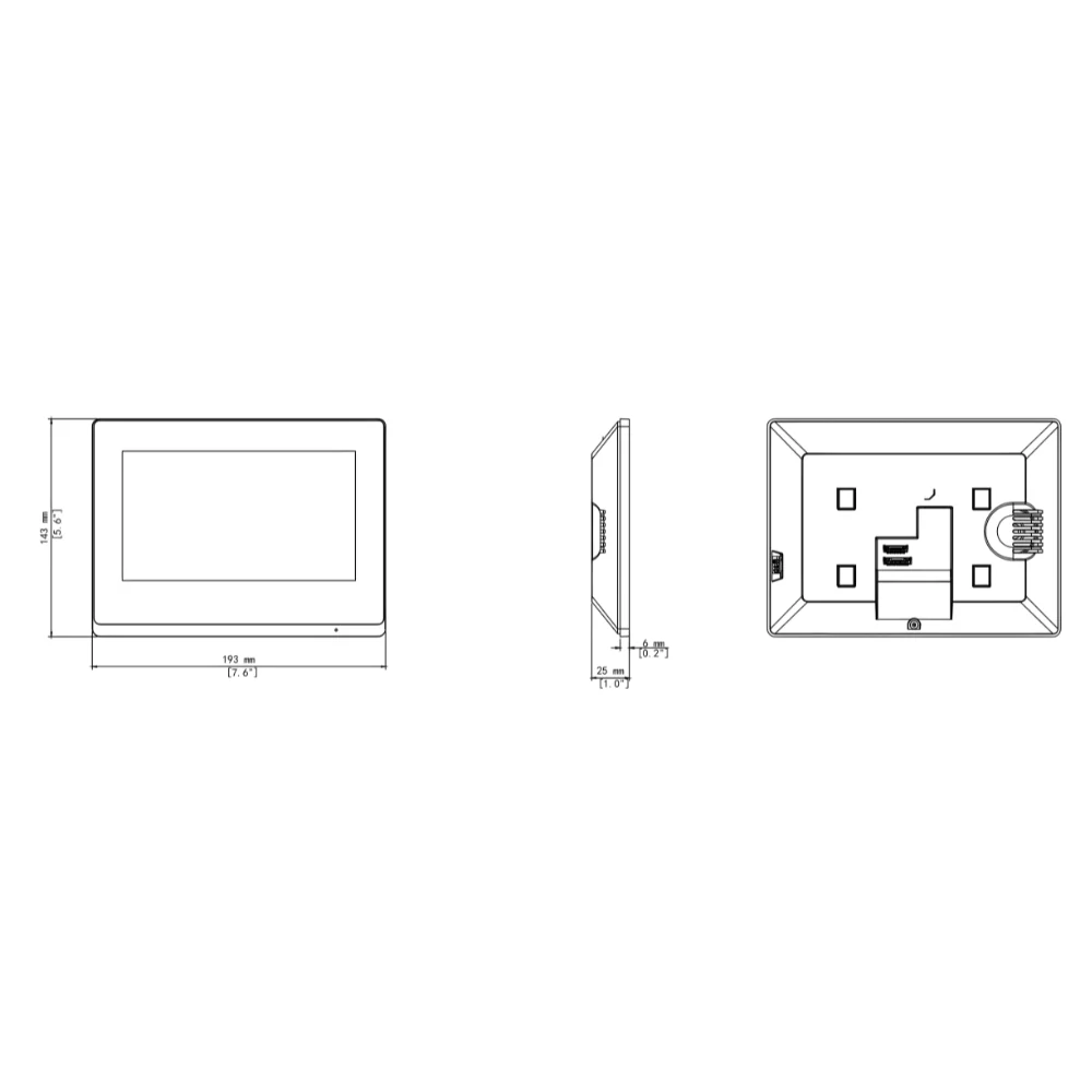UNV OEI-372S-H-W Wall-Mounted 7" Indoor Station (Touch Screen) - Image 4