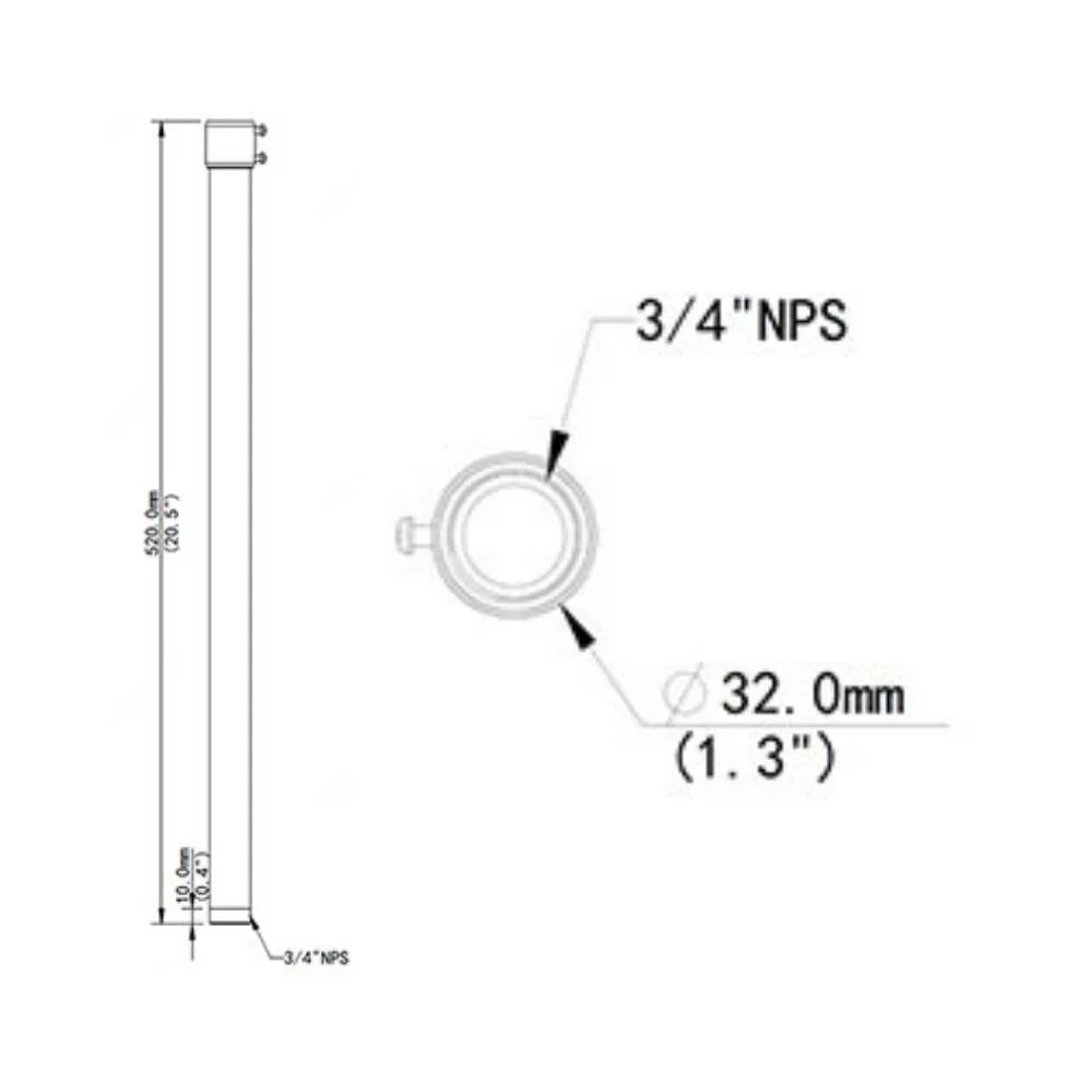 UNV Fixed Dome Pendant Mount | UNV-TR-SE24-A-IN - Image 2