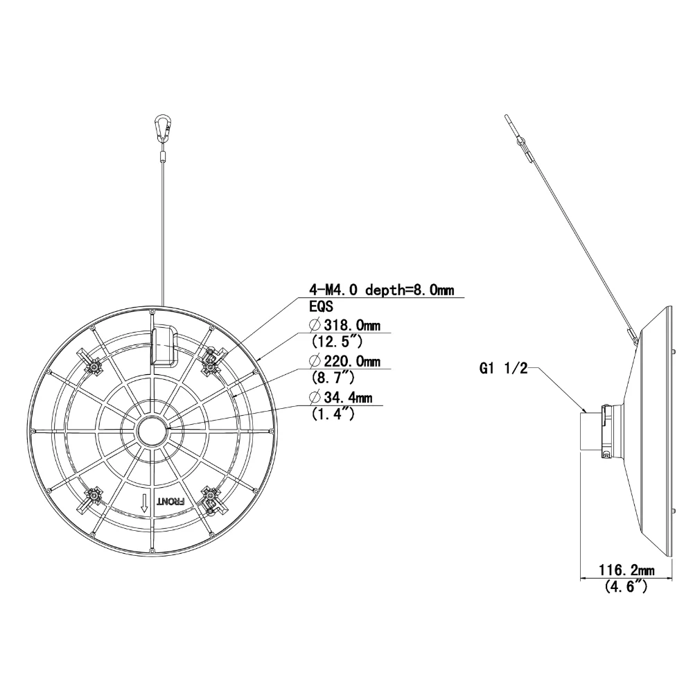 UNV TR-UF45-K-IN Multi-Sensor VF Dome Camera Mounting Adapter - Image 3