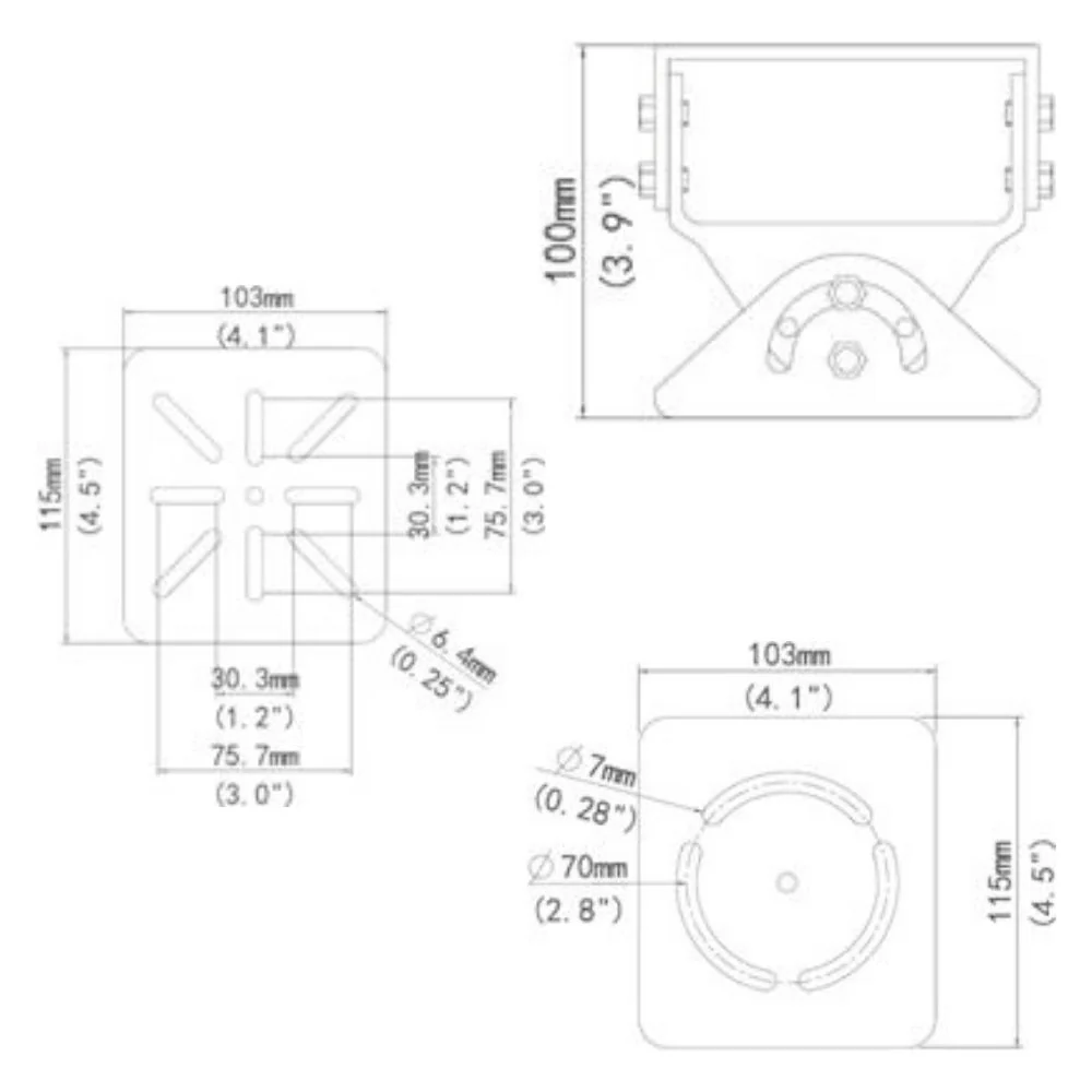 UNV Housing Bracket | UNV-TR-UV06-A-IN - Image 2