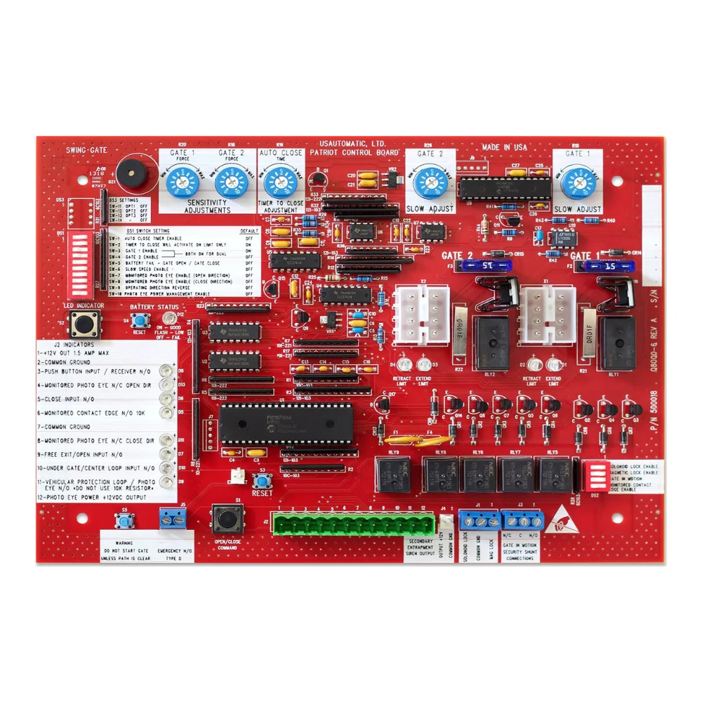 USAutomatic Control Board for Patriot Swing Gate Operator (Red) | USA-500018