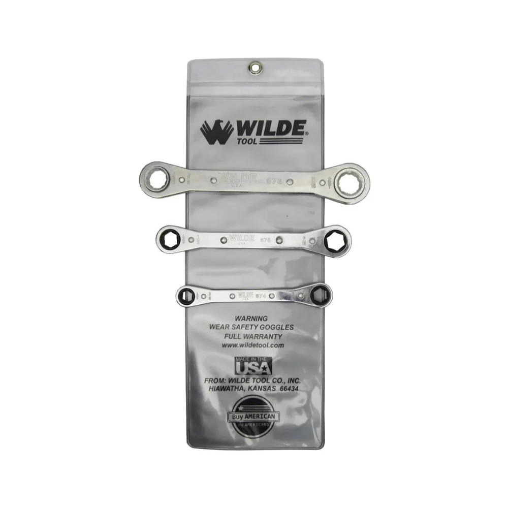 Wilde Tool 3 Piece Ratchet Box Wrench Set (SAE) | WIL-883/VR