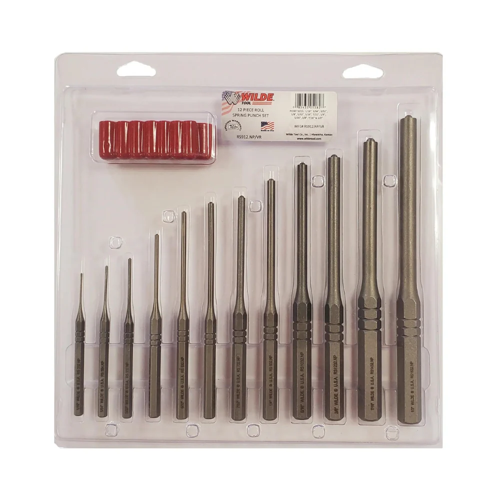 Wilde Tool 12 Piece Roll Spring Punch Set RS912 | WIL-RS912.NP/VR