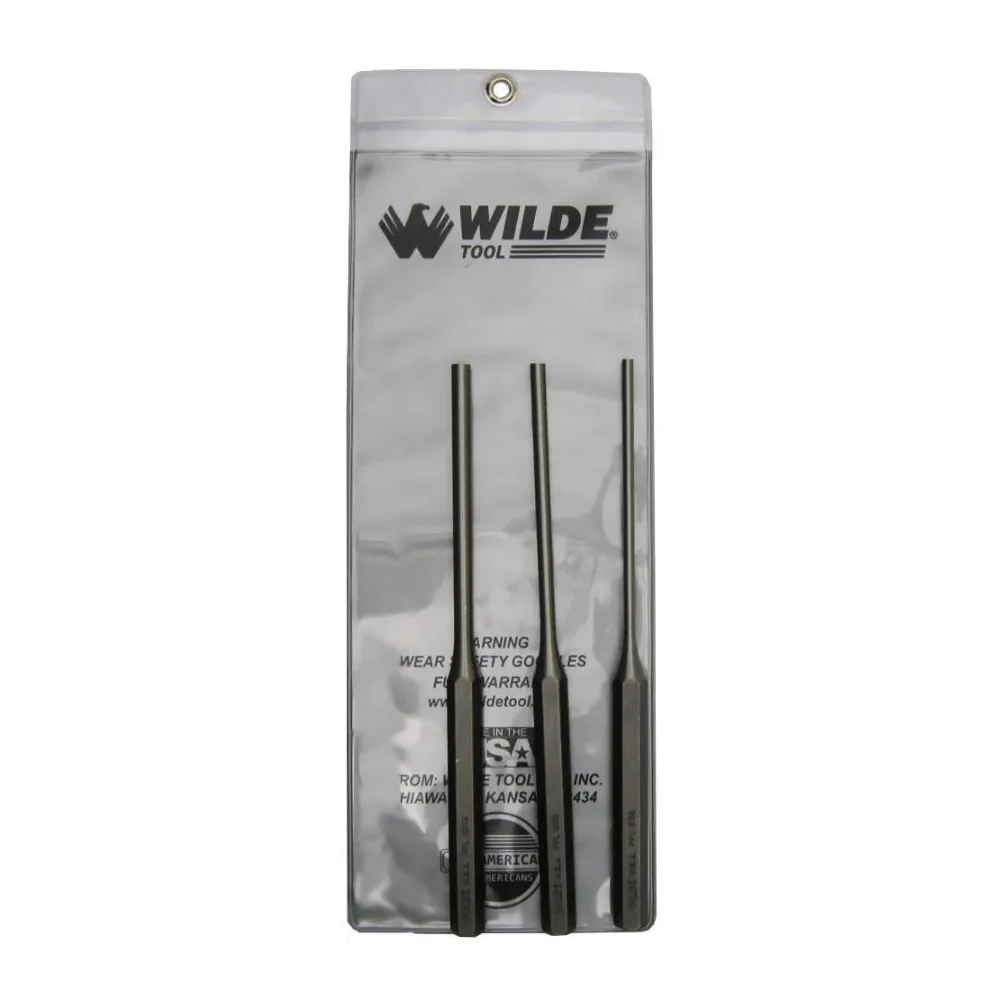 Wilde Tool 3 Piece Long Pin Punch Set PPL3 | WIL-PPL-3.NP/VP
