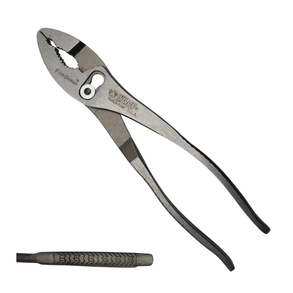 Wilde Tool 8″ Knurl Slip Joint Pliers, Flush Fastener | WIL-318F.NP/BB