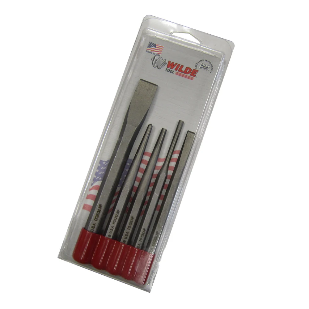 Wilde Tool 5 Piece Punch and Chisel Set K5 | WIL-K-5.NP/VP