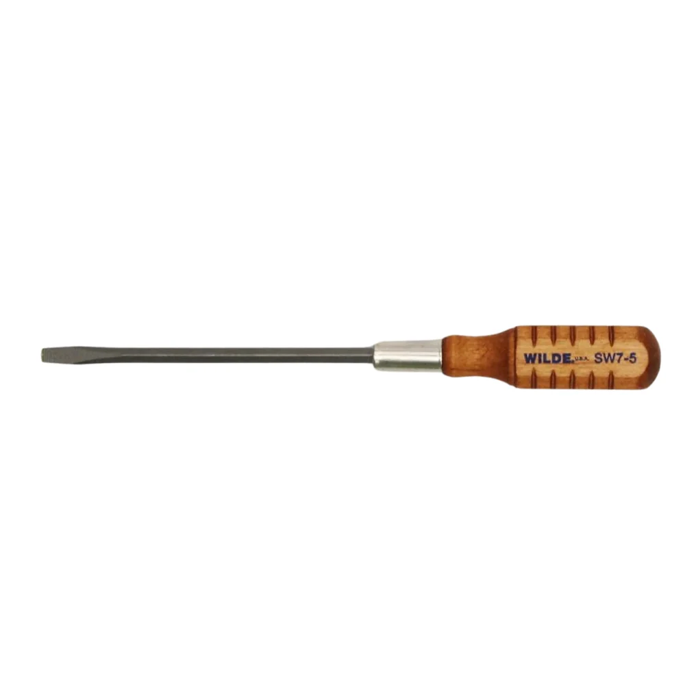 Wilde Tool Wood Handle Screwdriver Slotted, 3/16″ Bit, 5″ OAL SW7-5 | WIL-SW7-5/BB