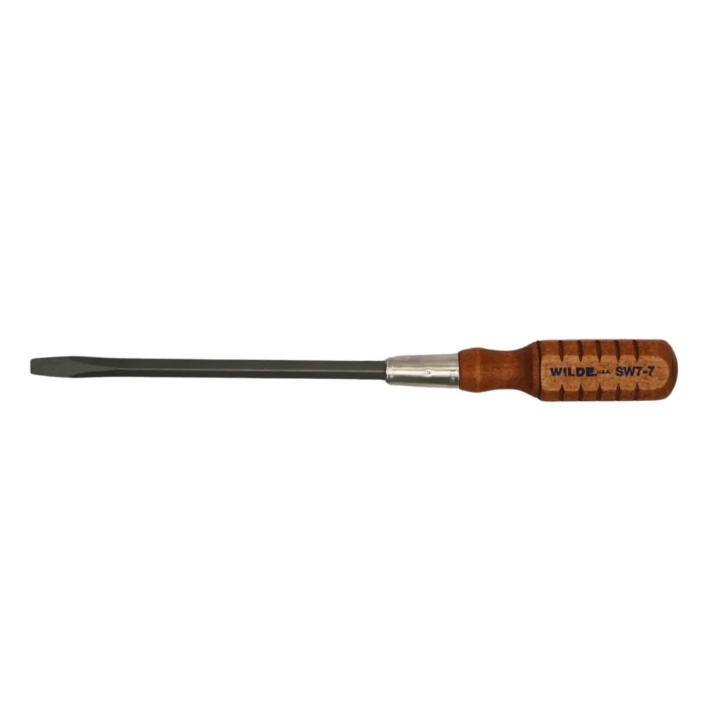 Wilde Tool Wood Handle Screwdriver Slotted, 5/16″ Bit, 7-1/2″ OAL SW7-7 | WIL-SW7-7/BB