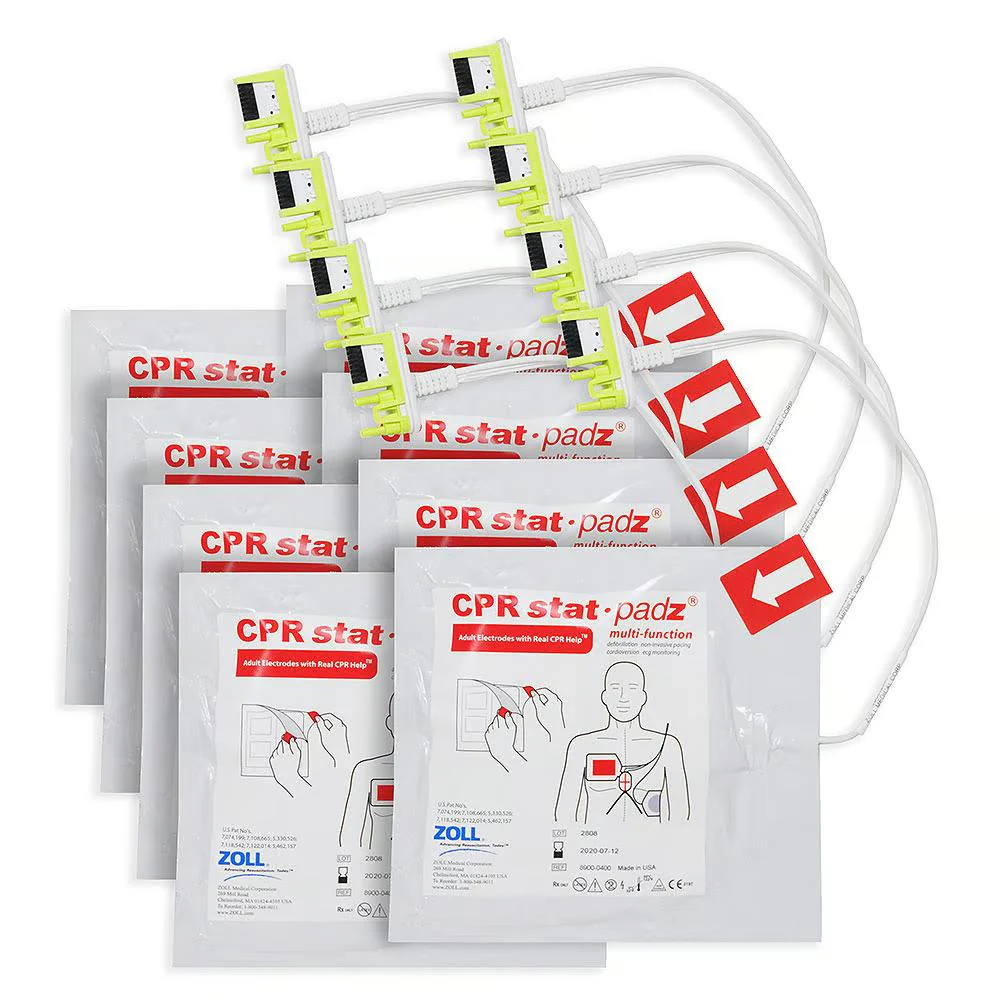 Zoll AED CPR Stat-padz Multi-function Electrode Pads - Pack of 8 pairs | CPR-8900-0400 - Image 3