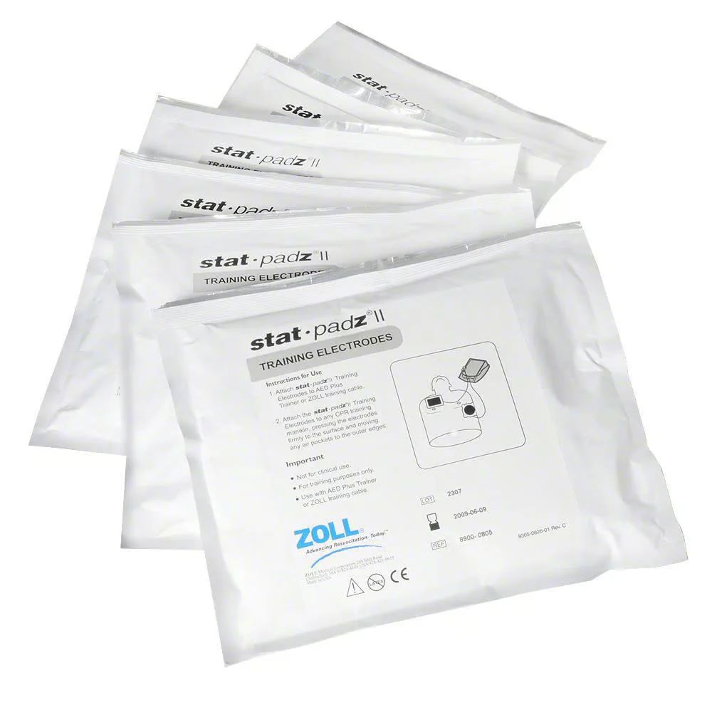 Zoll AED Stat-padz II Training Electrode Pads - Pack of 6 pairs | CPR-8900-0805-01